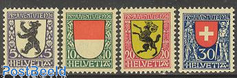 Pro Juventute, coat of arms 4v