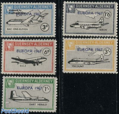 Commodore parcel stamps, Europa 5v