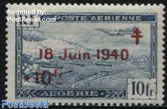 18 juin 1940 overprint 1v