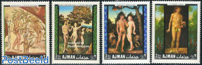 Adam and Eve paintings 4v