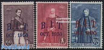 BIT overprints 3v (Bureau Internationale Travaux)