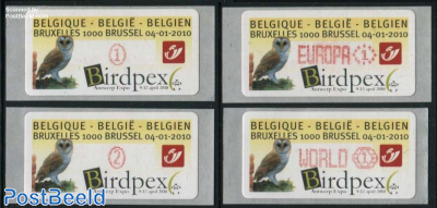 Automat stamps, Birdpex 4v