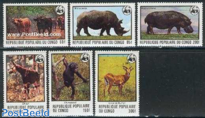 WWF, animals 6v