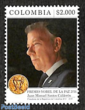 Nobel prize winner Juan Manuel Santos Calderon 1v