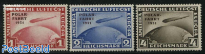 Polarfaht 1931 overprints 3v