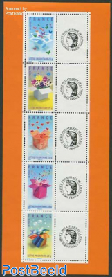 Wishing stamps 5v with personal tabs m/s