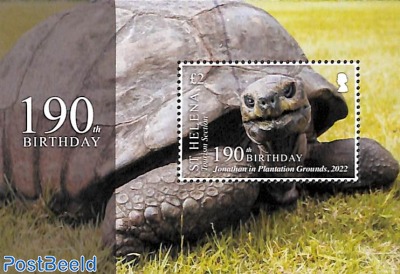 Jonathan the turtle, 190th birthday s/s