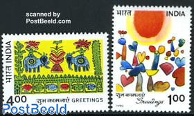 Greeting stamps 2v