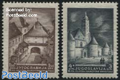 Zagreb stamp expo, buildings 2v