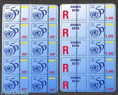 United Nations 2 stamp cards