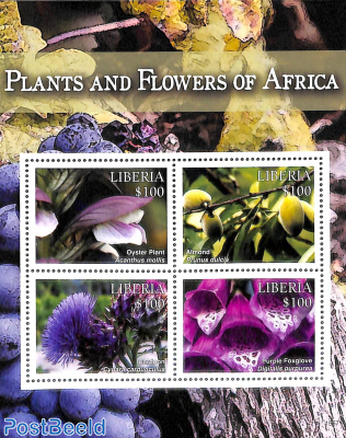 Plants and flowers of Africa 4v m/s