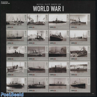 Royal Navy Ships of World War I 20v m/s