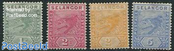 Selangor, Definitives 4v