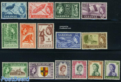 Sarawak, definitives 15v