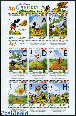 Disney, alphabet 9v m/s (A-H)