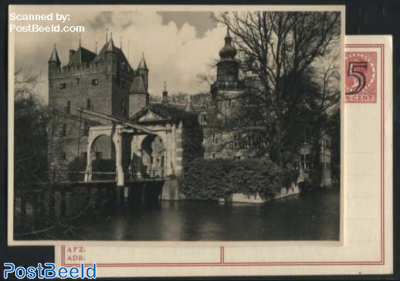 Postcard 5c on 7.5c, Castles No. 14, Breukelen