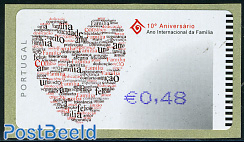 Int. family year 1v, automat stamp (face value may vary)