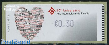 Int. family year 1v, large automat stamp (face value may vary)