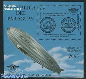 Aviation history s/s, Zeppelin stamp