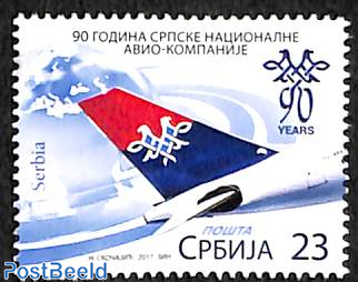 90 years serbian airlines 1v