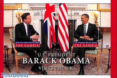Barack Obama visits the UK. 2v m/s
