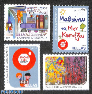 Children and stamps 4v