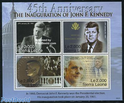J.F. Kennedy, Inauguration 4v m/s