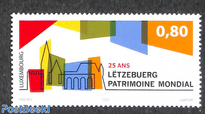 Luxemburg city 25 years world heritage site 1v