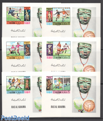 World Cup Football 6v, imperforated
