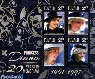 Princess Diana, 20 Years in Memoriam 4v m/s