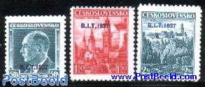 B.I.T. overprints 3v