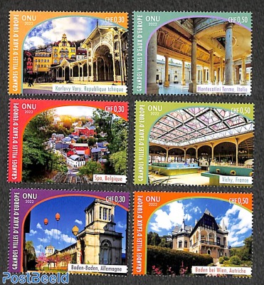 World heritage, Spa cities 6v from booklet
