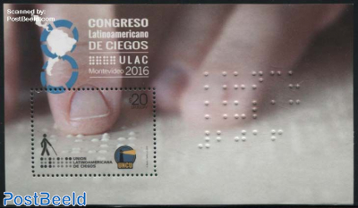 Latin-American Blind Congress s/s (with Braille on edge)