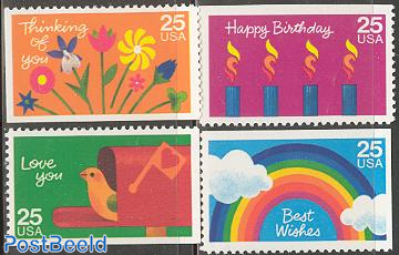 Greeting stamps 4v