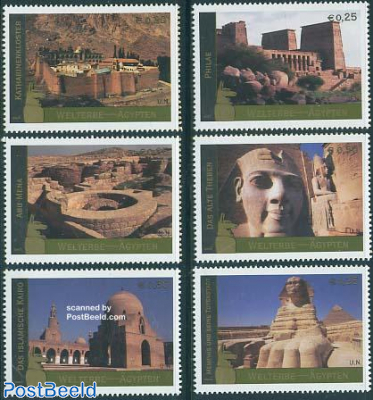 World heritage, Egypt 6v