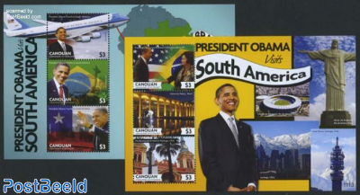President Obama visits South America 6v (2 m/s)