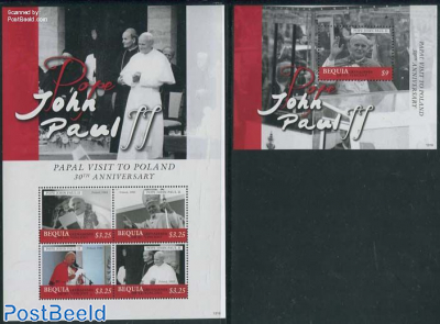 Bequia, Pope John Paul II 2 s/s
