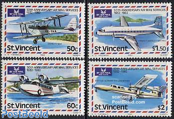 50 years airmail 4v