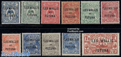 Definitives overprints 11v