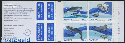 Marine life 4v in booklet, joint issue Canada