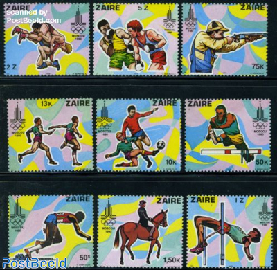 Olympic Games Moscow 9v (not off. issued)